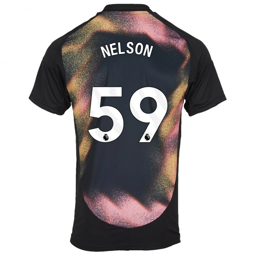 Danxen Kinder Ronny Nelson #59 Schwarz Weiß Auswärtstrikot Trikot 2024/25 T-Shirt Schweiz