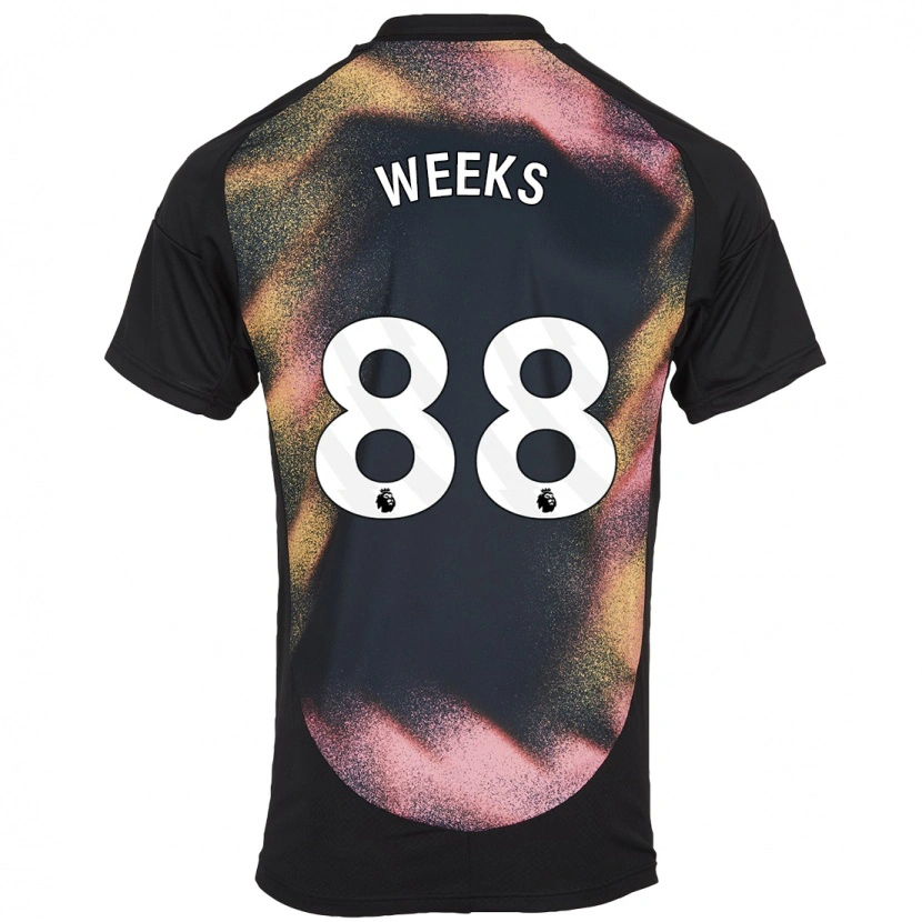 Danxen Kinder Tyler Weeks #88 Schwarz Weiß Auswärtstrikot Trikot 2024/25 T-Shirt Schweiz