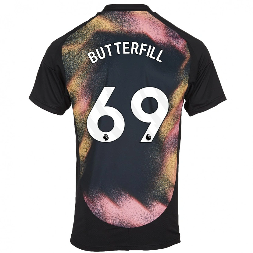 Danxen Kinder Jack Butterfill #69 Schwarz Weiß Auswärtstrikot Trikot 2024/25 T-Shirt Schweiz