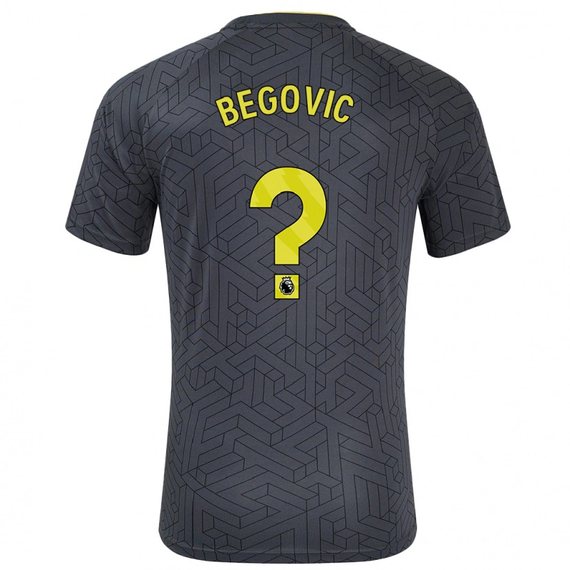 Danxen Kinder Asmir Begovic #0 Schwarz Gelb Auswärtstrikot Trikot 2024/25 T-Shirt Schweiz