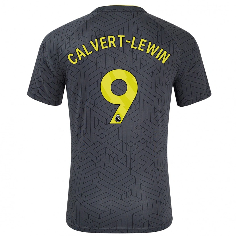 Danxen Kinder Dominic Calvert-Lewin #9 Schwarz Gelb Auswärtstrikot Trikot 2024/25 T-Shirt Schweiz