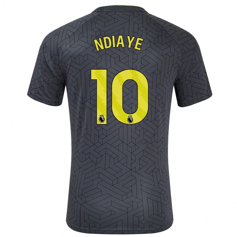 Danxen Kinder Iliman Ndiaye #10 Schwarz Gelb Auswärtstrikot Trikot 2024/25 T-Shirt Schweiz