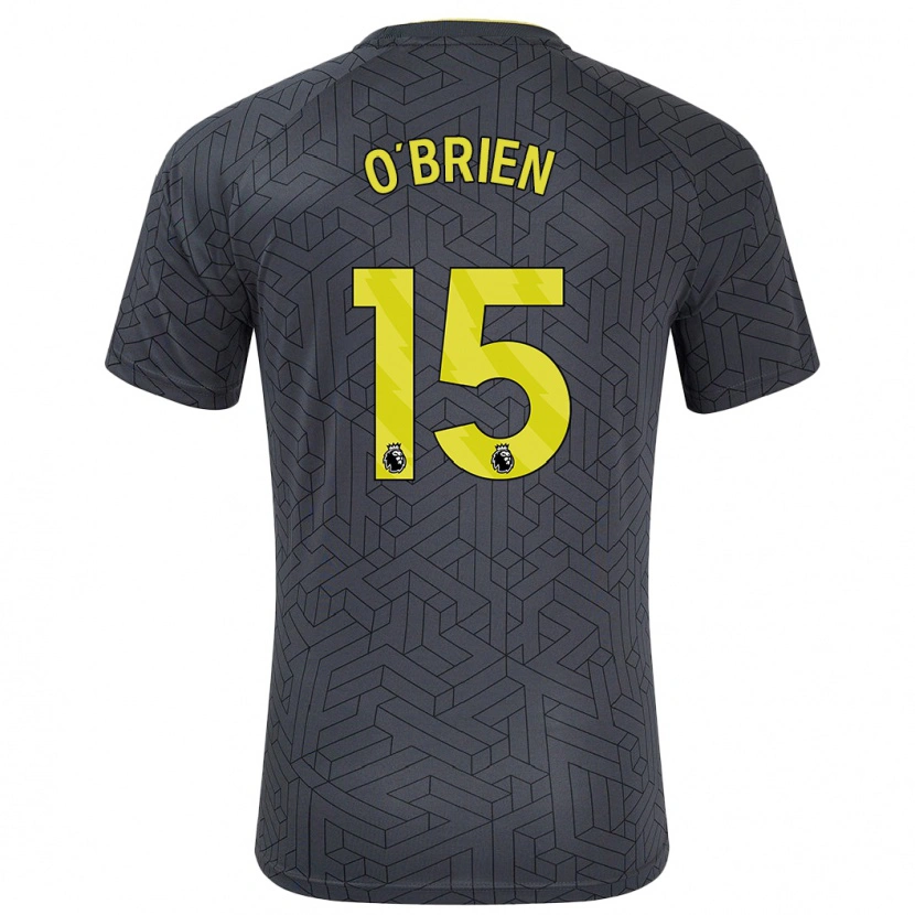 Danxen Kinder Jake O'brien #15 Schwarz Gelb Auswärtstrikot Trikot 2024/25 T-Shirt Schweiz