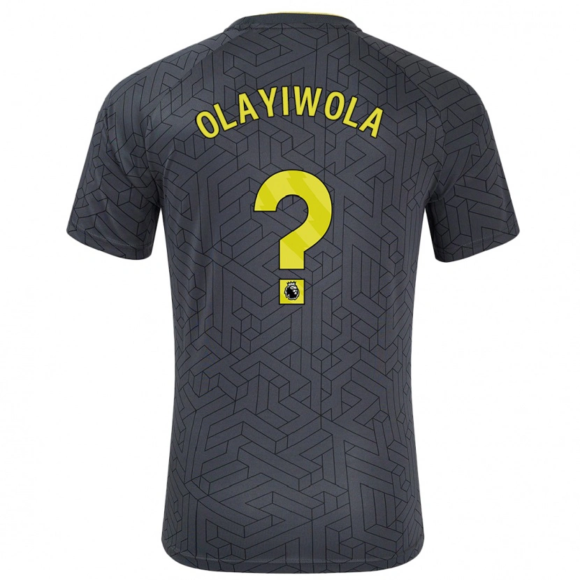 Danxen Kinder Malik Olayiwola #0 Schwarz Gelb Auswärtstrikot Trikot 2024/25 T-Shirt Schweiz