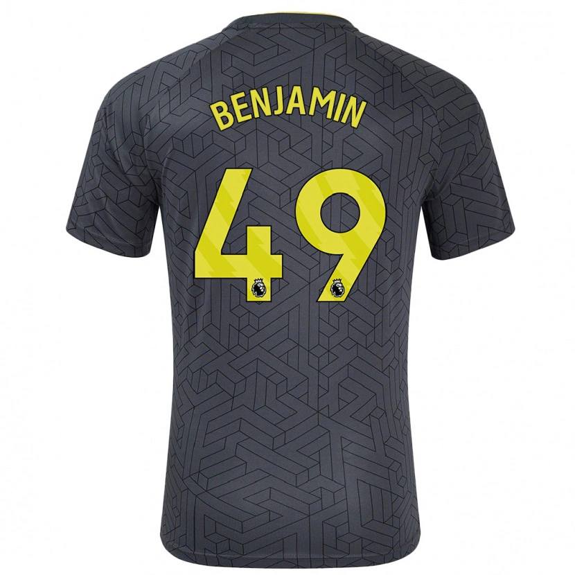 Danxen Kinder Omari Benjamin #49 Schwarz Gelb Auswärtstrikot Trikot 2024/25 T-Shirt Schweiz