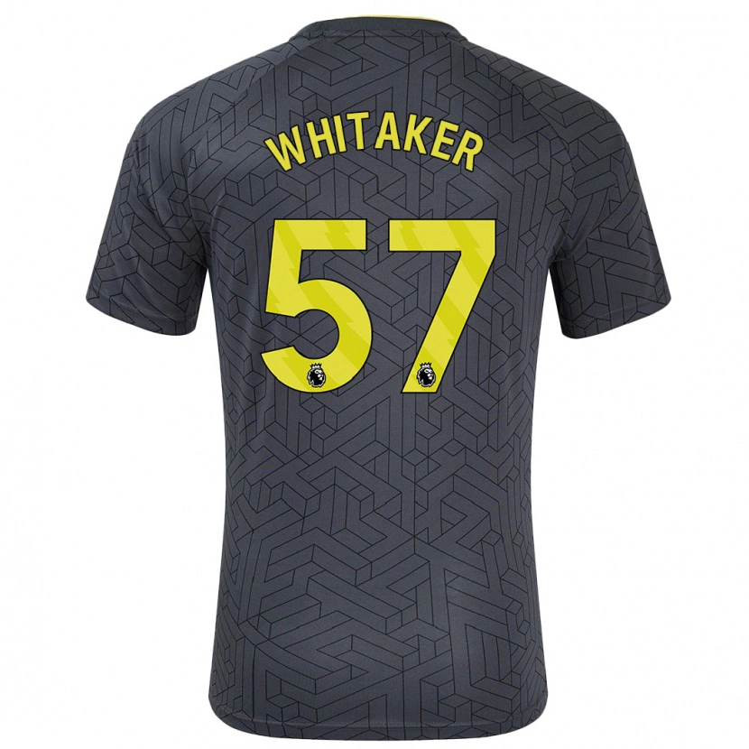 Danxen Kinder Charlie Whitaker #57 Schwarz Gelb Auswärtstrikot Trikot 2024/25 T-Shirt Schweiz