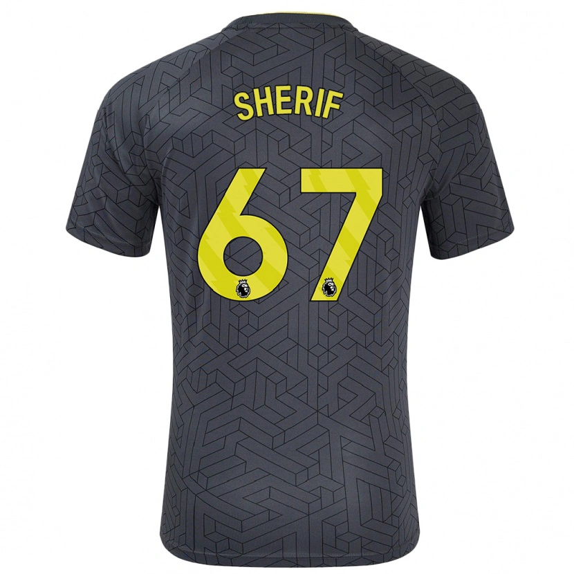 Danxen Kinder Martin Sherif #67 Schwarz Gelb Auswärtstrikot Trikot 2024/25 T-Shirt Schweiz