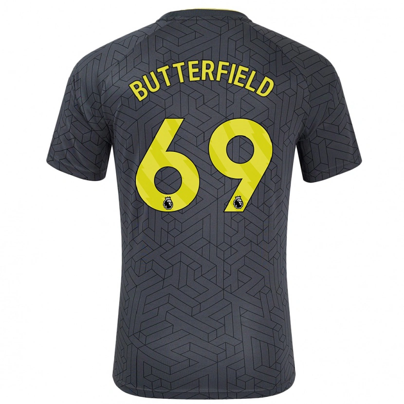 Danxen Kinder Luke Butterfield #69 Schwarz Gelb Auswärtstrikot Trikot 2024/25 T-Shirt Schweiz