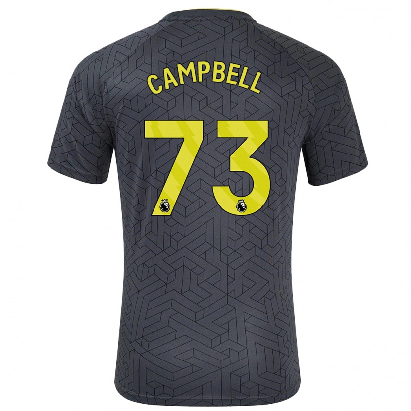 Danxen Kinder Elijah Campbell #73 Schwarz Gelb Auswärtstrikot Trikot 2024/25 T-Shirt Schweiz