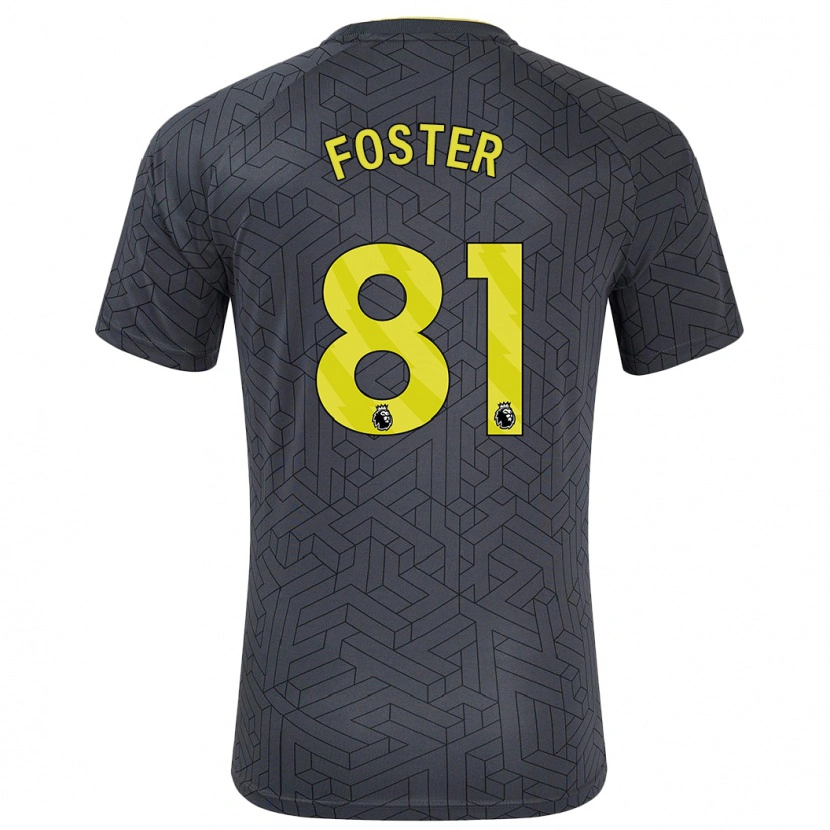 Danxen Kinder Harvey Foster #81 Schwarz Gelb Auswärtstrikot Trikot 2024/25 T-Shirt Schweiz