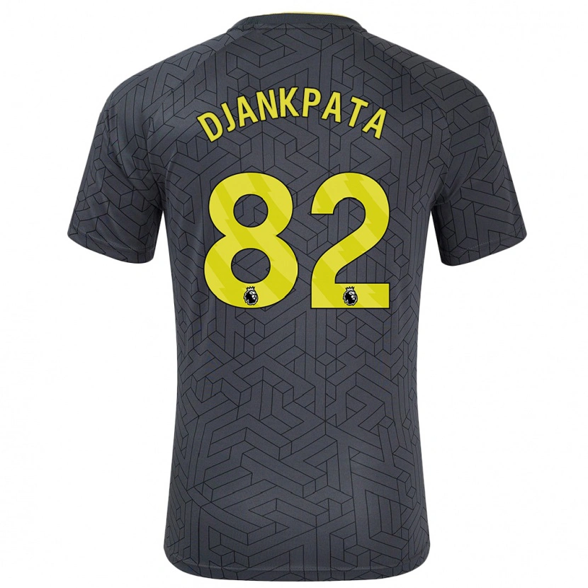 Danxen Kinder Halid Djankpata #82 Schwarz Gelb Auswärtstrikot Trikot 2024/25 T-Shirt Schweiz