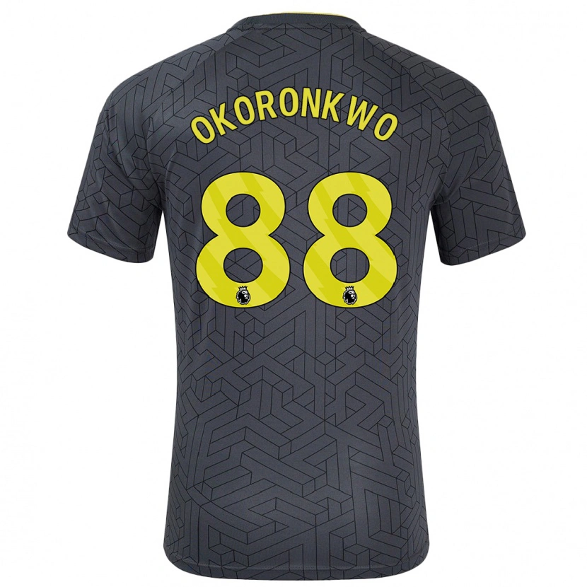 Danxen Kinder Francis Okoronkwo #88 Schwarz Gelb Auswärtstrikot Trikot 2024/25 T-Shirt Schweiz