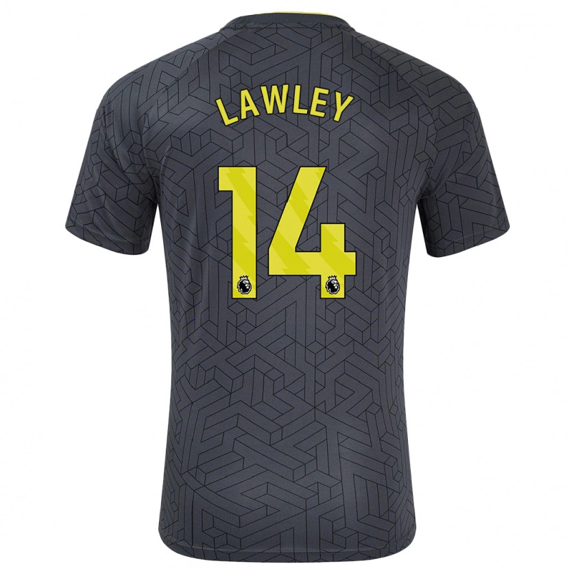 Danxen Kinder Melissa Lawley #14 Schwarz Gelb Auswärtstrikot Trikot 2024/25 T-Shirt Schweiz