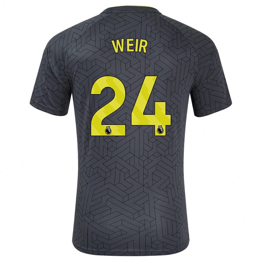 Danxen Kinder Kenzie Weir #24 Schwarz Gelb Auswärtstrikot Trikot 2024/25 T-Shirt Schweiz