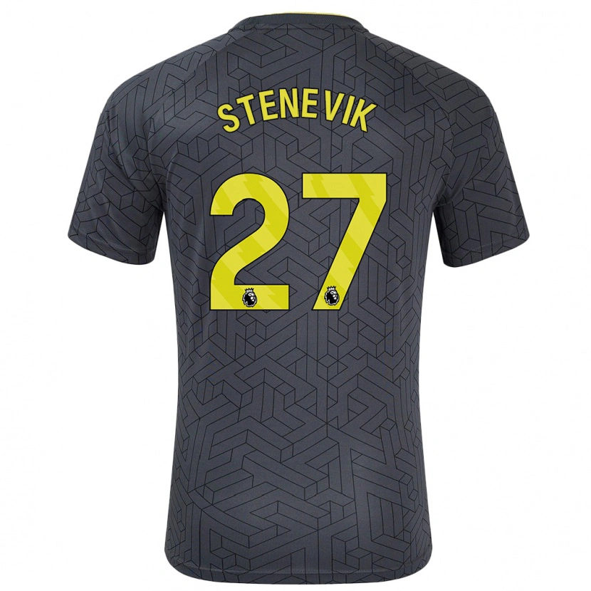 Danxen Kinder Elise Stenevik #27 Schwarz Gelb Auswärtstrikot Trikot 2024/25 T-Shirt Schweiz