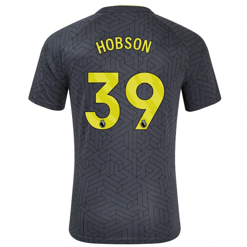 Danxen Kinder Issy Hobson #39 Schwarz Gelb Auswärtstrikot Trikot 2024/25 T-Shirt Schweiz