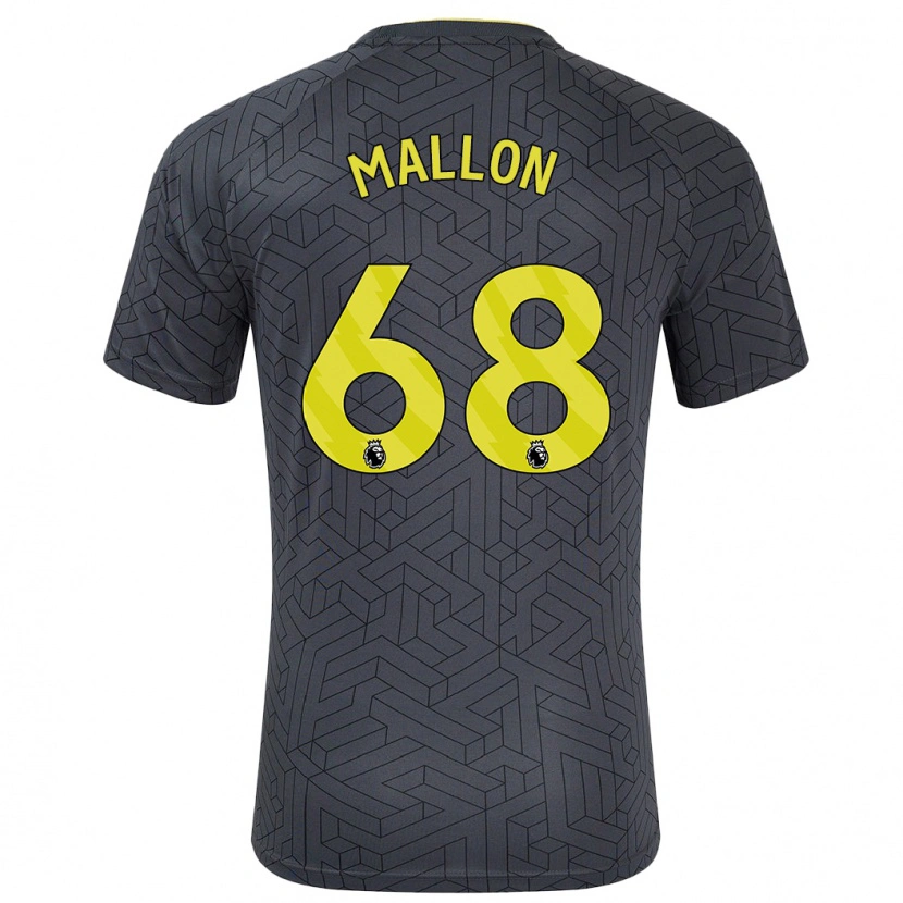 Danxen Kinder Mathew Mallon #68 Schwarz Gelb Auswärtstrikot Trikot 2024/25 T-Shirt Schweiz