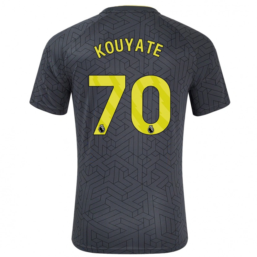 Danxen Kinder Katia Kouyate #70 Schwarz Gelb Auswärtstrikot Trikot 2024/25 T-Shirt Schweiz