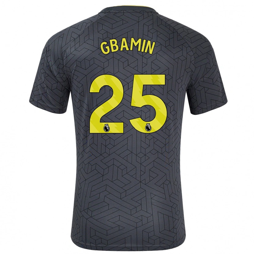 Danxen Kinder Jean-Philippe Gbamin #25 Schwarz Gelb Auswärtstrikot Trikot 2024/25 T-Shirt Schweiz