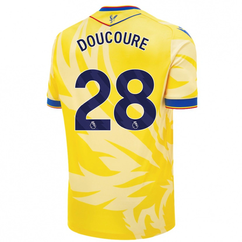 Danxen Kinder Cheick Doucouré #28 Gelb Auswärtstrikot Trikot 2024/25 T-Shirt Schweiz