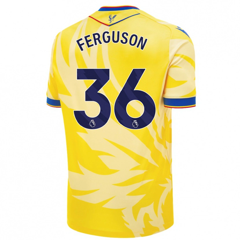 Danxen Kinder Nathan Ferguson #36 Gelb Auswärtstrikot Trikot 2024/25 T-Shirt Schweiz