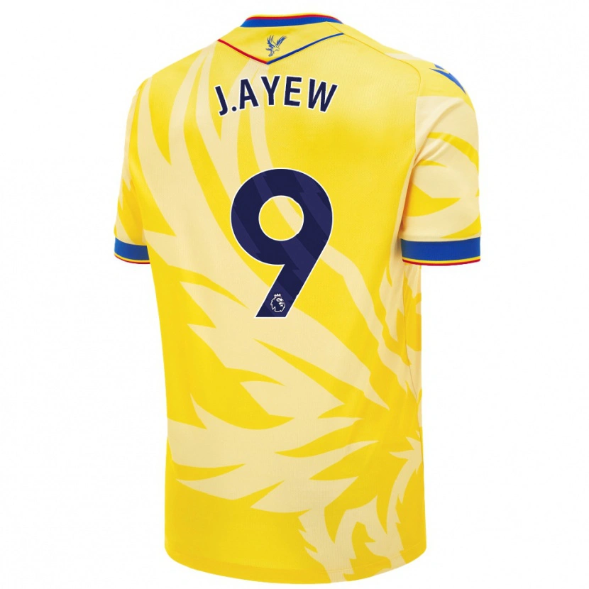 Danxen Kinder Jordan Ayew #9 Gelb Auswärtstrikot Trikot 2024/25 T-Shirt Schweiz