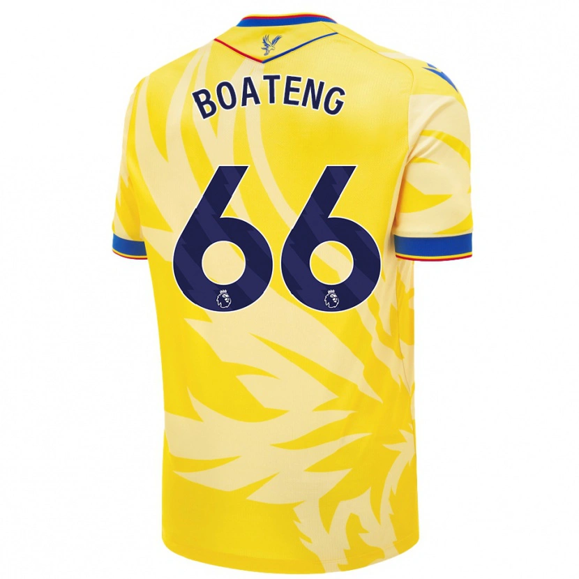 Danxen Kinder David Boateng #66 Gelb Auswärtstrikot Trikot 2024/25 T-Shirt Schweiz