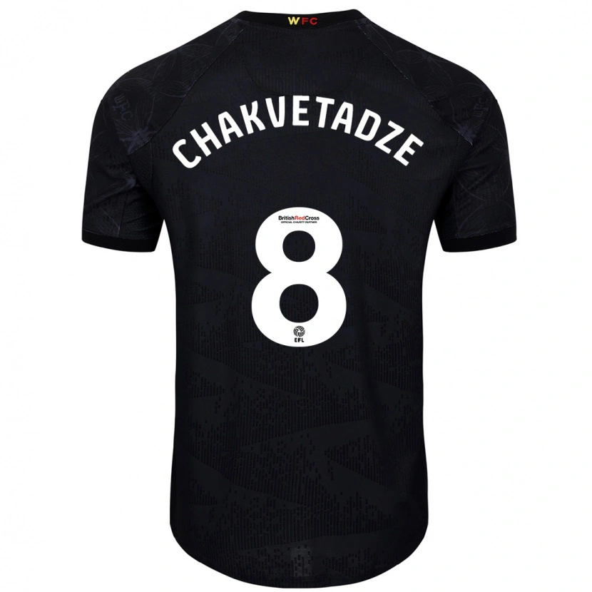 Danxen Kinder Giorgi Chakvetadze #8 Schwarz Weiß Auswärtstrikot Trikot 2024/25 T-Shirt Schweiz