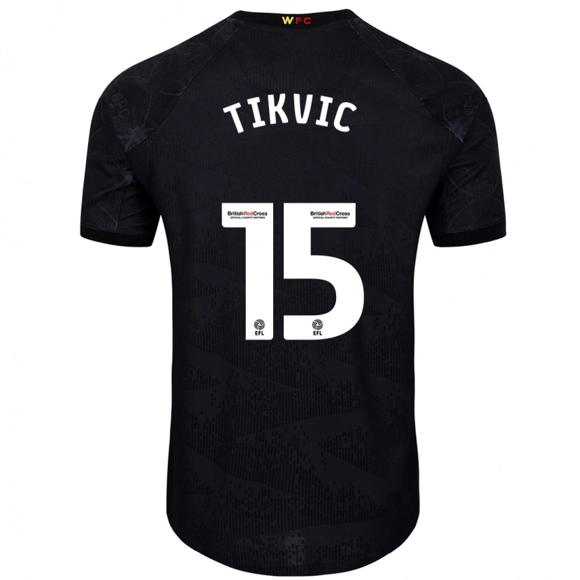 Danxen Kinder Antonio Tikvic #15 Schwarz Weiß Auswärtstrikot Trikot 2024/25 T-Shirt Schweiz