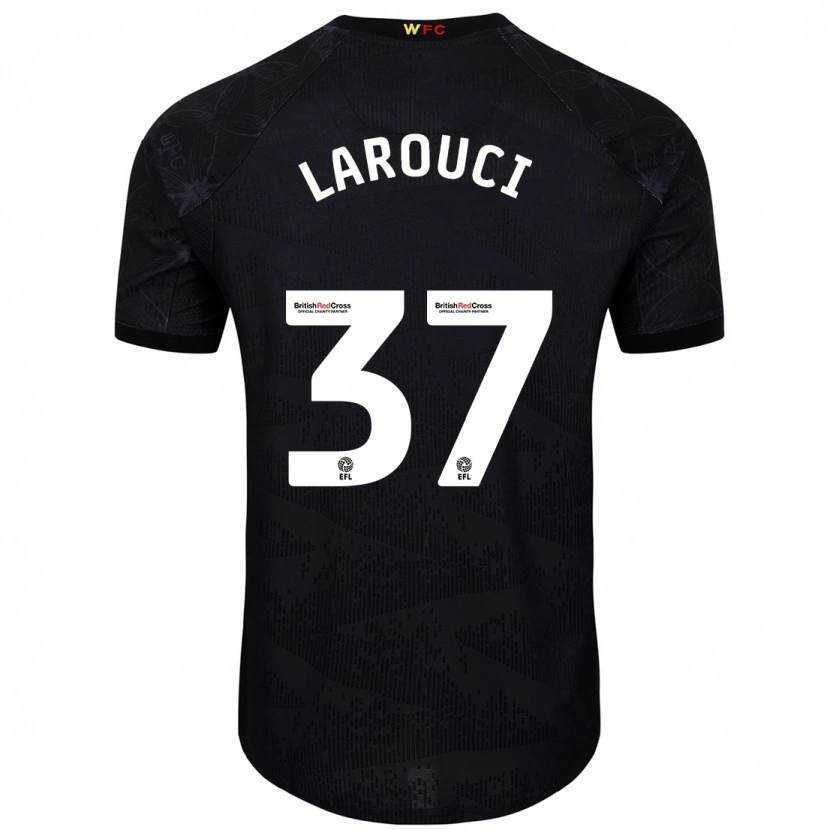 Danxen Kinder Yasser Larouci #37 Schwarz Weiß Auswärtstrikot Trikot 2024/25 T-Shirt Schweiz