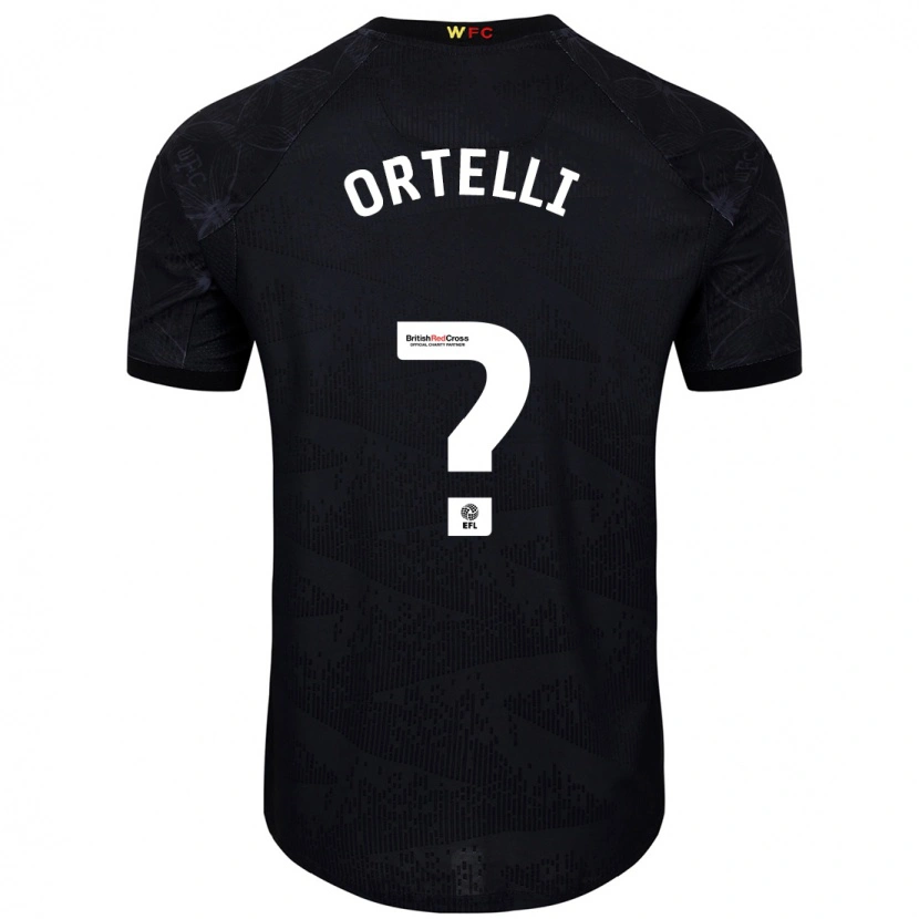 Danxen Kinder Gabriel Ortelli #0 Schwarz Weiß Auswärtstrikot Trikot 2024/25 T-Shirt Schweiz