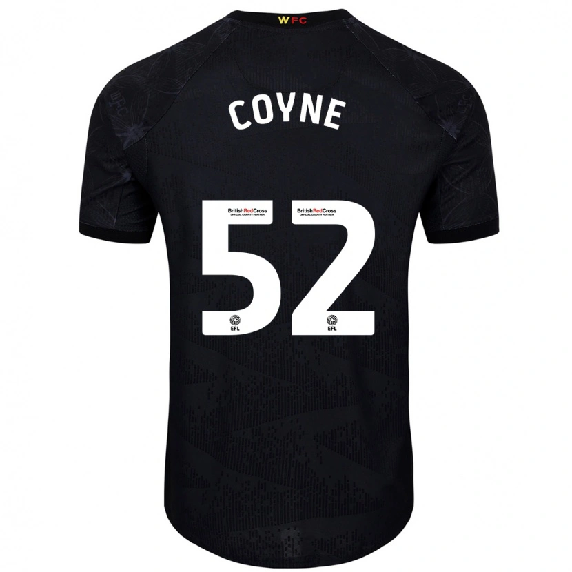 Danxen Kinder Aidan Coyne #52 Schwarz Weiß Auswärtstrikot Trikot 2024/25 T-Shirt Schweiz