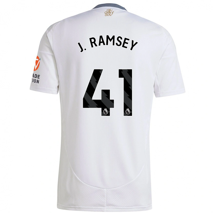 Danxen Kinder Jacob Ramsey #41 Weiß Auswärtstrikot Trikot 2024/25 T-Shirt Schweiz