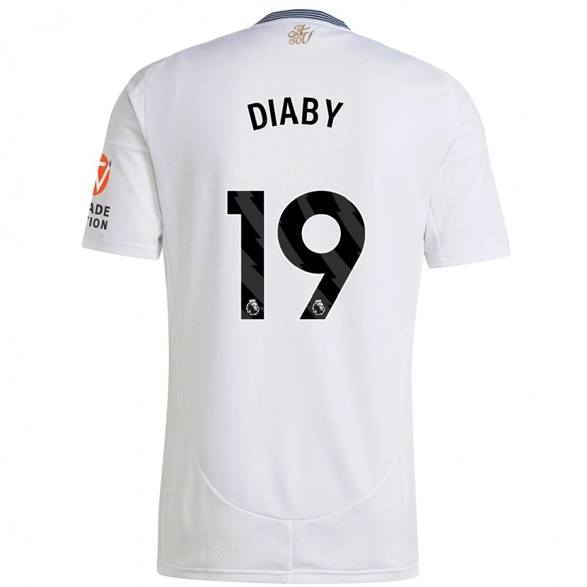 Danxen Kinder Moussa Diaby #19 Weiß Auswärtstrikot Trikot 2024/25 T-Shirt Schweiz