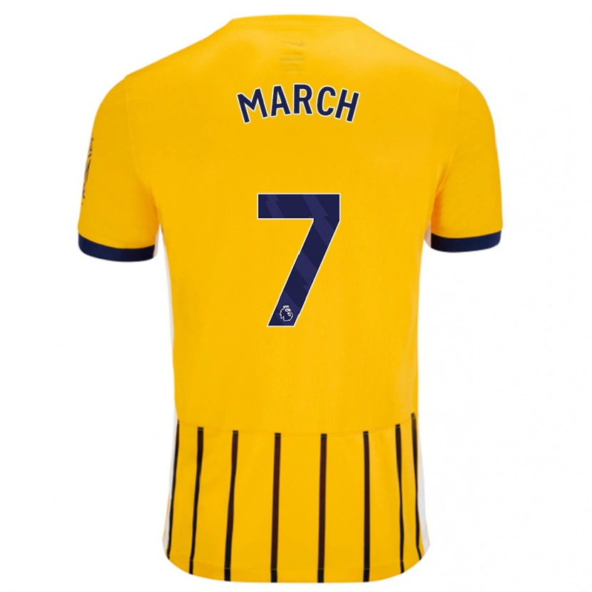 Danxen Kinder Solly March #7 Gold Blau Nadelstreifen Auswärtstrikot Trikot 2024/25 T-Shirt Schweiz