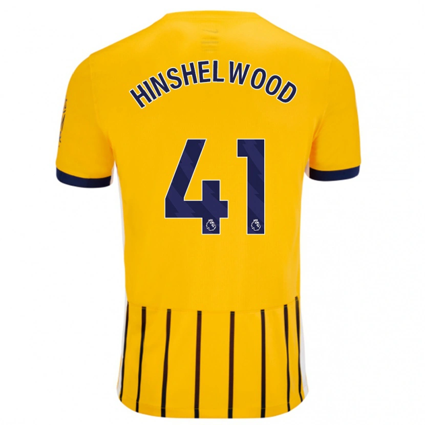 Danxen Kinder Jack Hinshelwood #41 Gold Blau Nadelstreifen Auswärtstrikot Trikot 2024/25 T-Shirt Schweiz