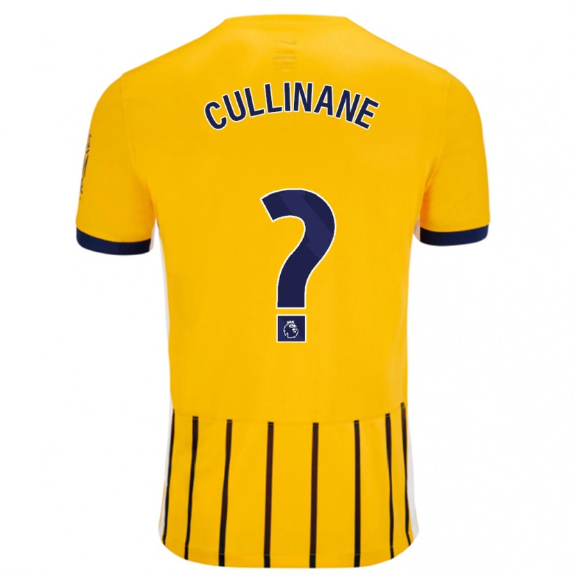 Danxen Kinder Billy-Ray Cullinane #0 Gold Blau Nadelstreifen Auswärtstrikot Trikot 2024/25 T-Shirt Schweiz