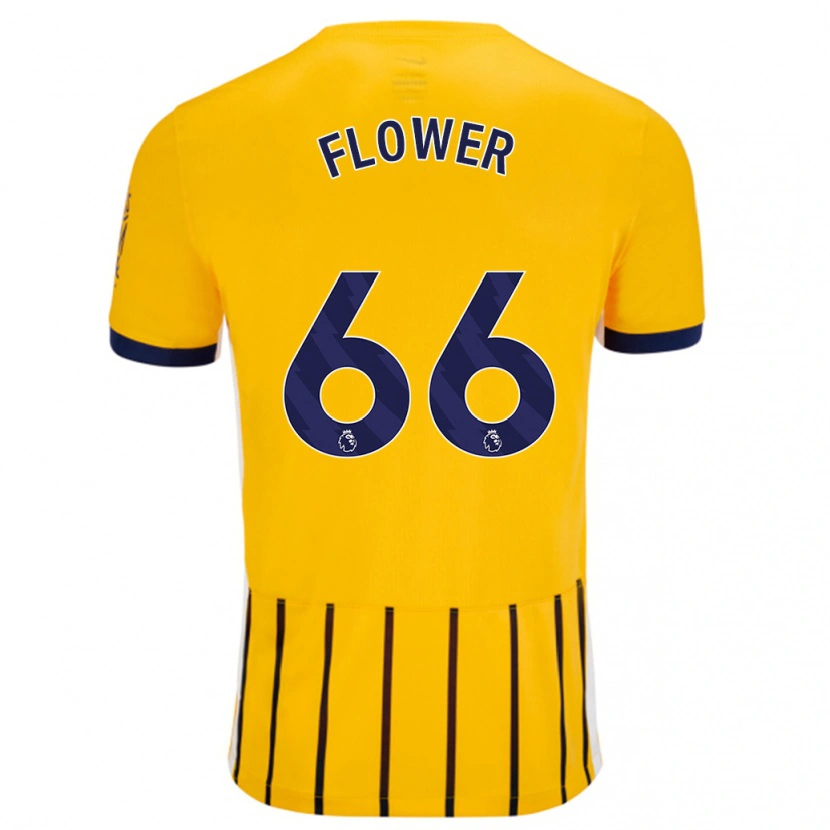 Danxen Kinder Louis Flower #66 Gold Blau Nadelstreifen Auswärtstrikot Trikot 2024/25 T-Shirt Schweiz