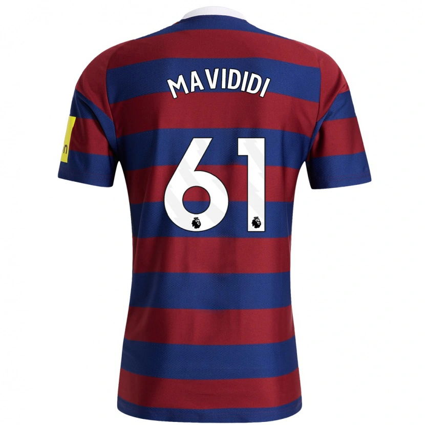 Danxen Kinder Shaun Mavididi #61 Burgunderrot Marineblau Auswärtstrikot Trikot 2024/25 T-Shirt Schweiz