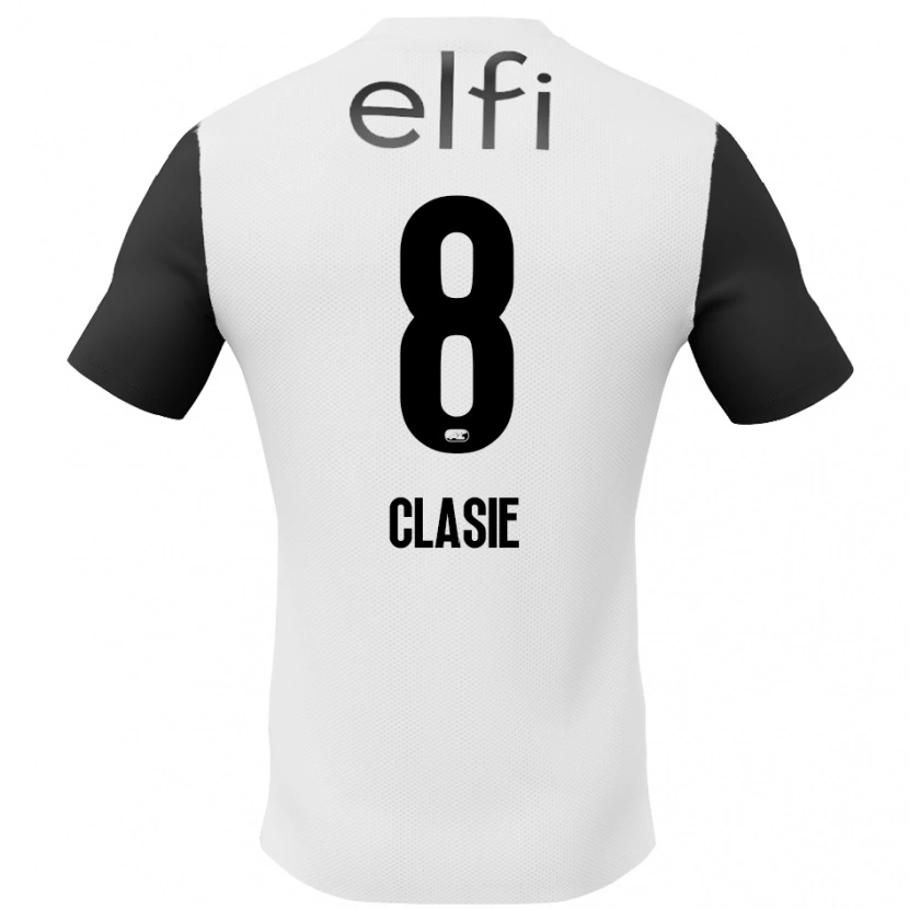 Danxen Kinder Jordy Clasie #8 Weiß Schwarz Auswärtstrikot Trikot 2024/25 T-Shirt Schweiz