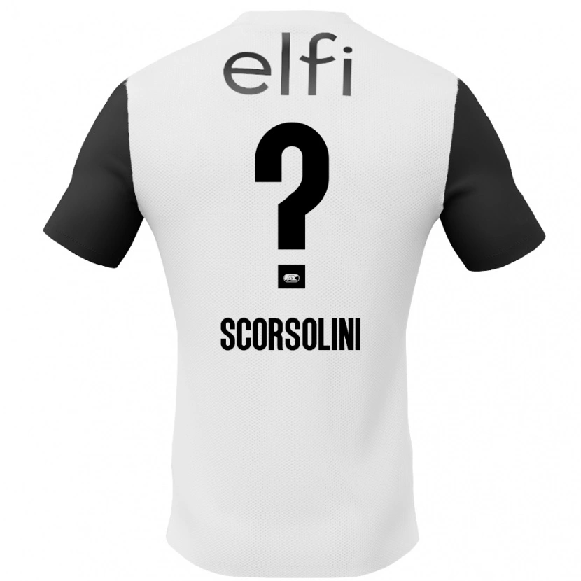 Danxen Kinder Luca Scorsolini #0 Weiß Schwarz Auswärtstrikot Trikot 2024/25 T-Shirt Schweiz