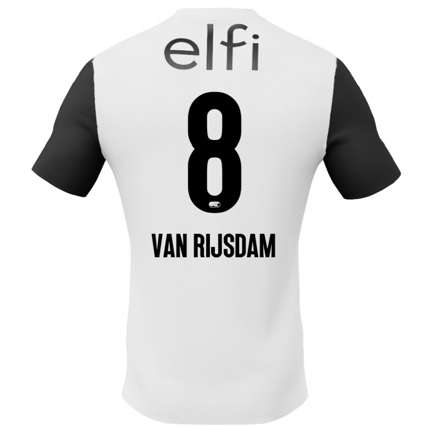 Danxen Kinder Julian Van Rijsdam #8 Weiß Schwarz Auswärtstrikot Trikot 2024/25 T-Shirt Schweiz