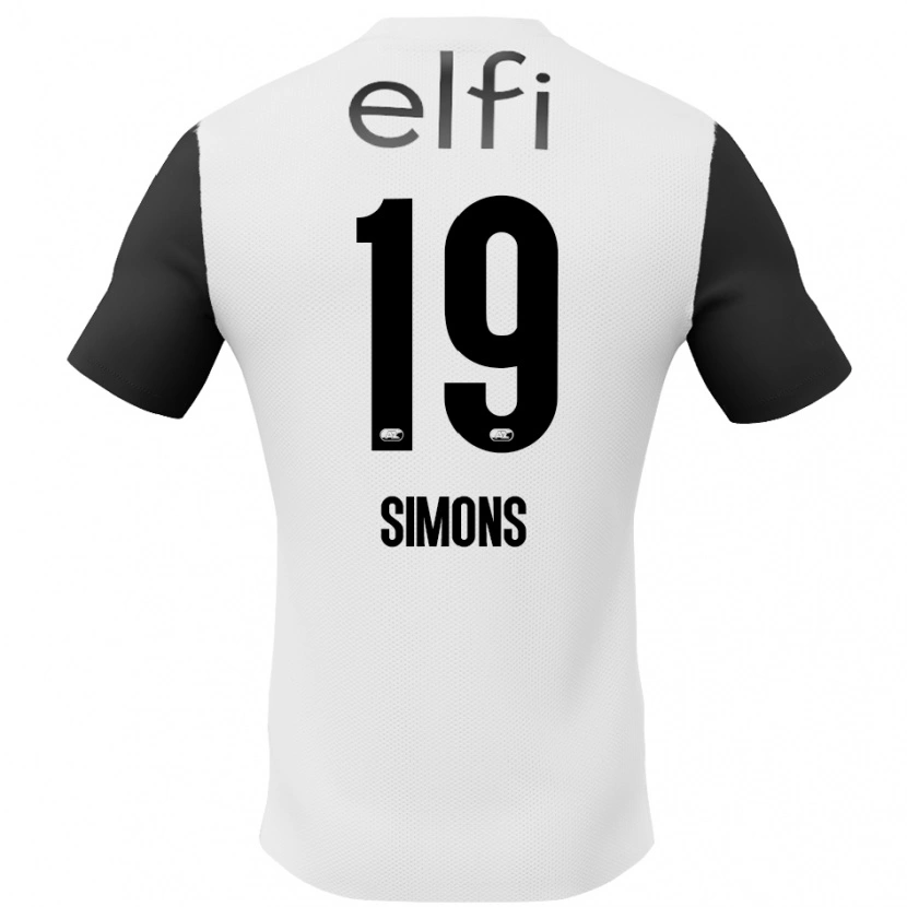 Danxen Kinder Saviola Simons #19 Weiß Schwarz Auswärtstrikot Trikot 2024/25 T-Shirt Schweiz