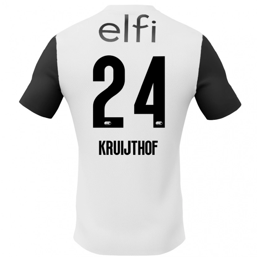 Danxen Kinder Annemiek Kruijthof #24 Weiß Schwarz Auswärtstrikot Trikot 2024/25 T-Shirt Schweiz