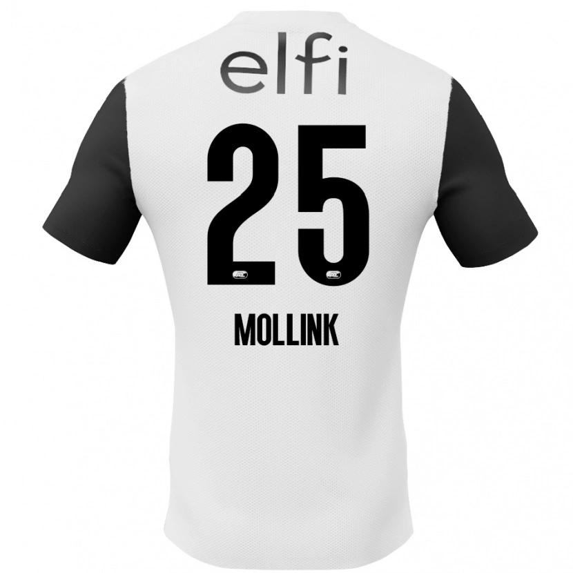 Danxen Kinder Yaël Mollink #25 Weiß Schwarz Auswärtstrikot Trikot 2024/25 T-Shirt Schweiz