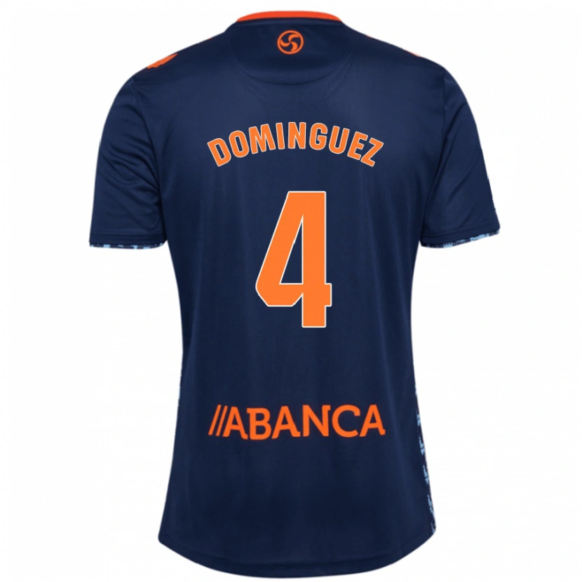 Danxen Kinder Javi Domínguez #4 Marineblau Auswärtstrikot Trikot 2024/25 T-Shirt Schweiz