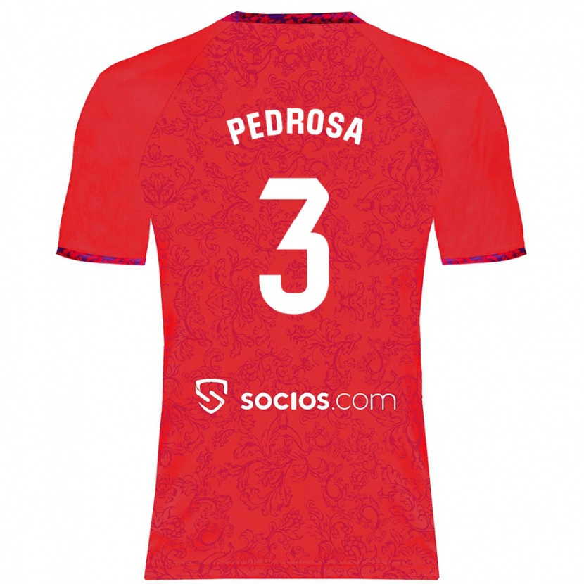 Danxen Kinder Adrià Pedrosa #3 Rot Auswärtstrikot Trikot 2024/25 T-Shirt Schweiz