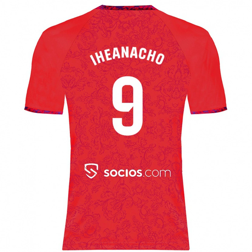 Danxen Kinder Kelechi Iheanacho #9 Rot Auswärtstrikot Trikot 2024/25 T-Shirt Schweiz