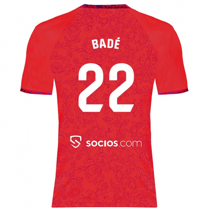 Danxen Kinder Loïc Badé #22 Rot Auswärtstrikot Trikot 2024/25 T-Shirt Schweiz