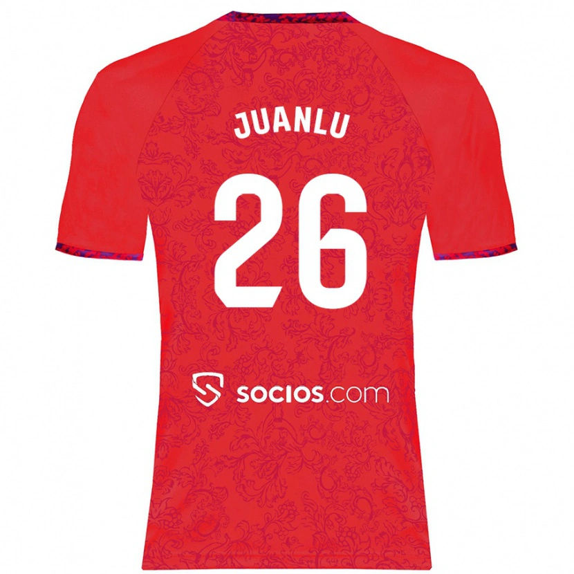 Danxen Kinder Juanlu Sánchez #26 Rot Auswärtstrikot Trikot 2024/25 T-Shirt Schweiz